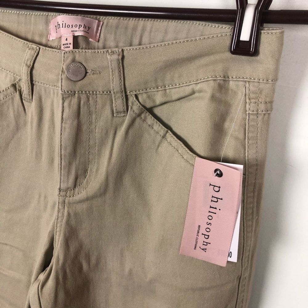 Philosophy Republic Artichoke light green shade Stretch Cotton Twill Ankle - Picture 2 of 5